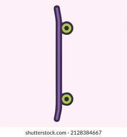  arte vectorial plano de patineta púrpura