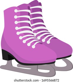 Purple skates, illustration, vector on white background