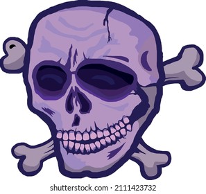 Calavera morada en colores agradables