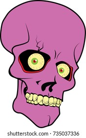 Purple skull vector for halloween