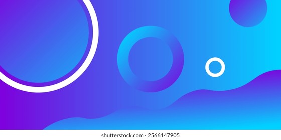 Purple and sky blue abstract gradient background with geometric rounded shapes pattern with wave pattern composition vector illustration eps10. Perfect for modern projects basktop Wallpaper poster art