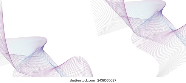 Purple Sky Blue Green Abstract Digital Technology Banner Waving Lines Background. Navy Blue pink gradient with Future technology Diagonal glowing shiny geometric shape for cover, website, header