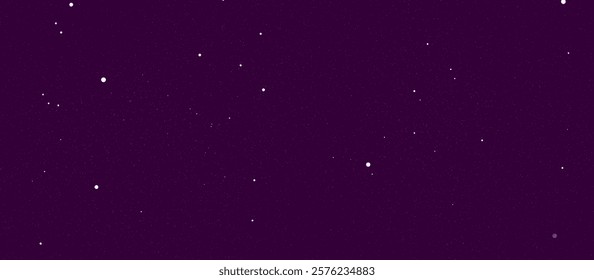 Purple sky with many stars in the shape of the milky way, astronomy background, Vector illustration. landscape