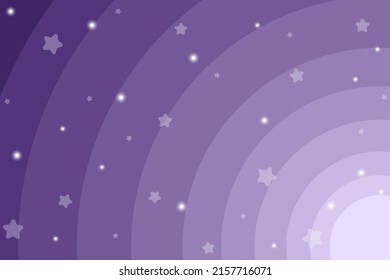 Purple sky and stars gradient background. Vector illustration.
