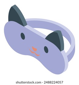 Purple sleeping mask with a cat design, helping achieve a restful and rejuvenating sleep experience