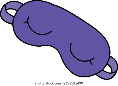Purple sleeping mask with cute eyes