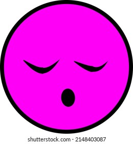 Violett-schlampiges Emotikbild mit Vektorgrafik