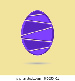 Purple sliced easter egg