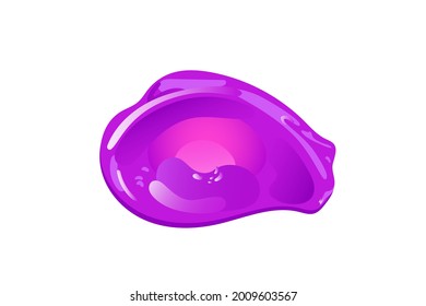 Lila-Schleimfleck, Spritze oder Bauch. Rosa Gelee im Cartoon-Stil. Vektordesign-Elemente..