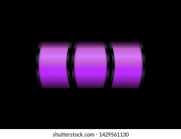 Purple Slot Machine Slots Reel Spin Gambling Vector Illustration