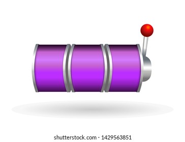 Purple Slot Machine Slots Reel Spin Gambling Vector Illustration
