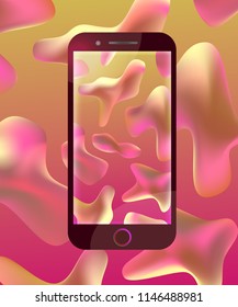 purple smartphone design abstract background