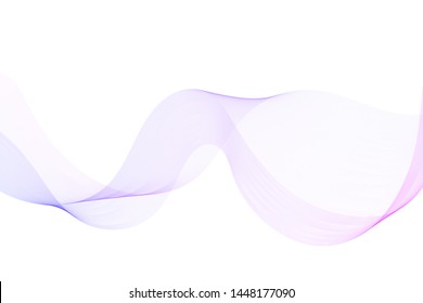Purple Smoke Wave. Abstract background with curve shape. Usable for poster, wallpaper, cover and flyer. Colored wave lines like smoke. Colorful fluid poster.
