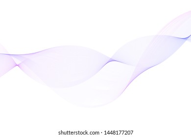 Purple Smoke Wave. Abstract background with curve shape. Usable for poster, wallpaper, cover and flyer. Colored wave lines like smoke. Colorful fluid poster.