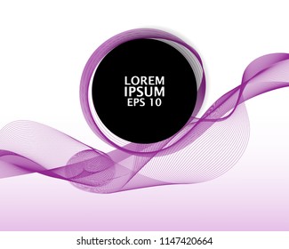 purple smooth line banner background