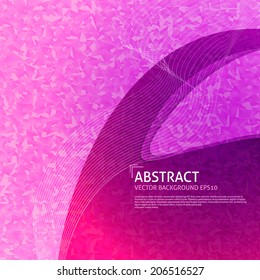 Purple smooth twist curved lines vector background design. Eps 10.