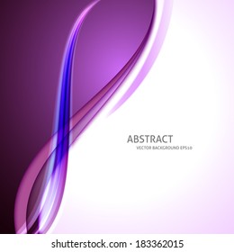 Purple smooth twist light lines vector background design. Eps 10. 