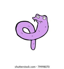 purple snake cartoon