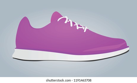 Purple  sneaker. vector illustration