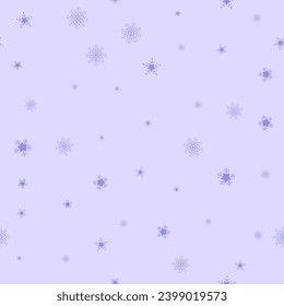 Purple snowflakes holiday winter seamless pattern. Christmas and New Year vector Illustration wallpaper