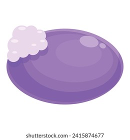 Violette Seifensymbol Symbol Cartoon Vektor. Schaumwaschmittel Reinigung von Waschmitteln