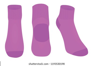 Purple socks. vector illustration