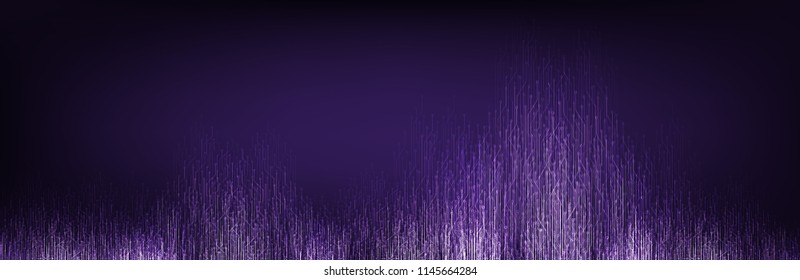 Purple Sound wave Circuit Microchip Technology on Future Background,Hi-tech Digital and Connection Concept design,Free Space For text in put,Vector illustration.
