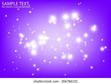 Purple space abstract vector sparkles background illustration  - Vector abstract purple spark template