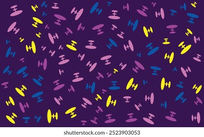 Purple Space Colors Memphis Pattern Abstract Background