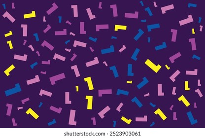 Purple Space Colors Memphis Pattern Abstract Background