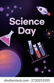 Objeto de día de Ciencia de espacio púrpura