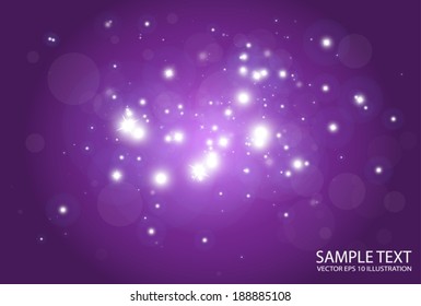 Purple space vector background  flare illustration - Vector shiny sparks purple  background illustration