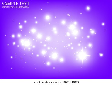 Purple space vector sparkles background illustration - Vector abstract purple space spark template