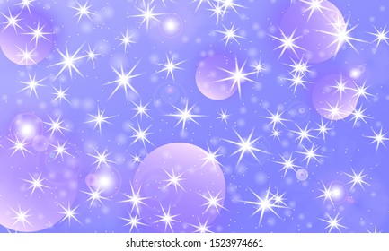 Purple sparkling gradient backgrounds. Fantasy universe. Cosmic galaxy backdrop. Unicorn pattern. Fairy background.