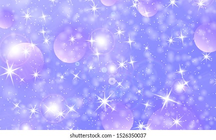 Purple sparkling gradient backgrounds. Fantasy universe. Cosmic galaxy backdrop. Unicorn pattern. Fairy background.