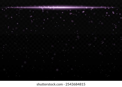 Efecto de luz brillante púrpura con sutiles partículas brillantes sobre un fondo oscuro, ideal para temas de ciencia ficción, cósmicos o de cielo nocturno. El haz Horizontal añade una sensación futurista dinámica.