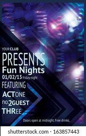 Purple sparkling triangle design Flyer background template