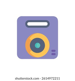 Purple Speaker Icon Illustration for Music or Audio Design