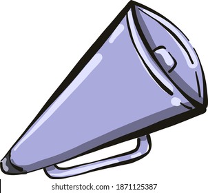 Purple speaker, illustration, vector on white background.