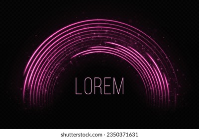 Purple speed lines effect. Luminous speed background.