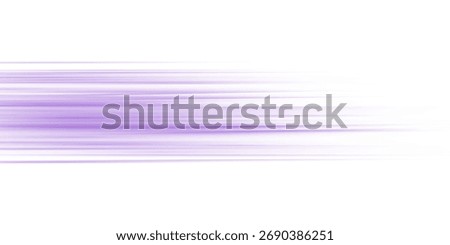 Purple speed rays, velocity light flow effect, on a white background, blue glow speed lines, colorful light trails, stripes. Abstract vector illustration.