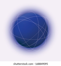Purple sphere vector illustration.