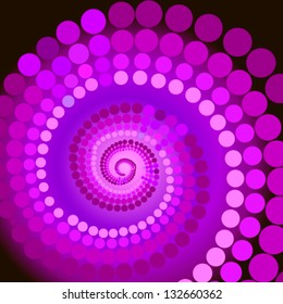 Purple spiral of circles