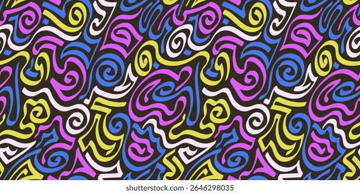 Purple Spiral Psychedelic Abstract Pattern