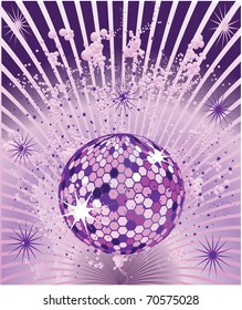 purple splash disco ball