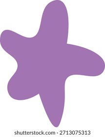 Forma de salpicadura púrpura con curva suave fluida, que ofrece un aspecto lindo divertido para el trabajo de los niños, uso de decoración de moda, proyecto moderno brillante o estilo de Vector dulce.
