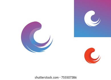 Purple Splash Logo Template Design
