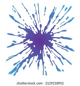 Purple splashes. Comics book cartoon style. Vector illustration. 