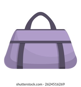 Purple sport bag is laying flat showing a healthy fitness lifestyle