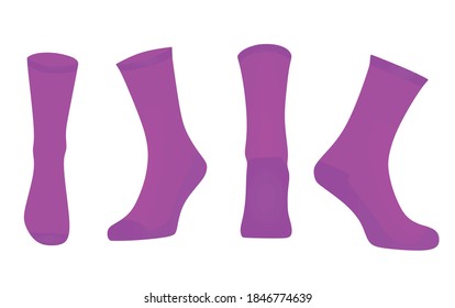 Purple sport socks. vector illustration